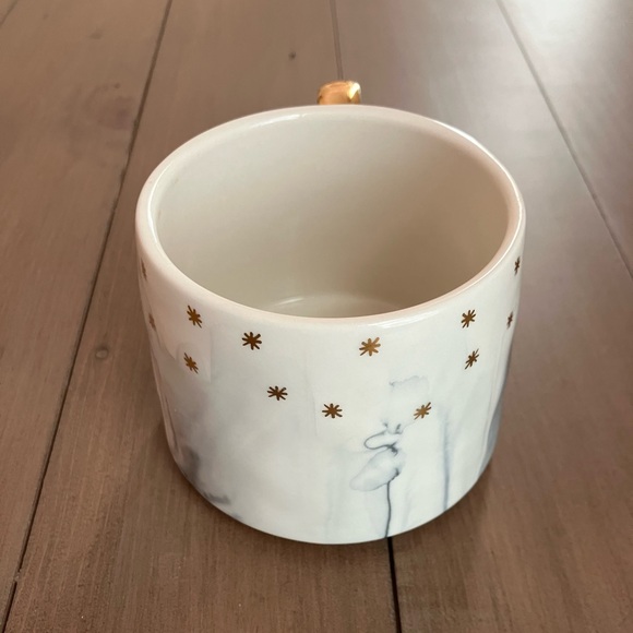 Anthropologie Night Sky Grey Blue Watercolor Drip Mug - Picture 4 of 8